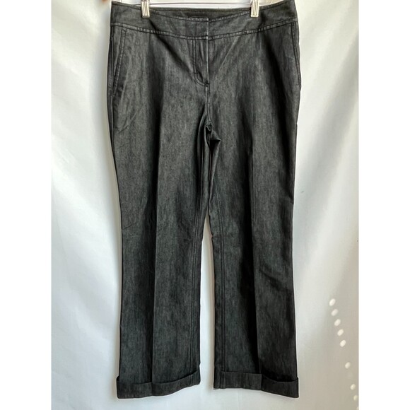 Kenneth Cole Y2K Grey Dark Wash Straight Leg Jeans Size 8 Retro 90s Mid Rise - Picture 1 of 9